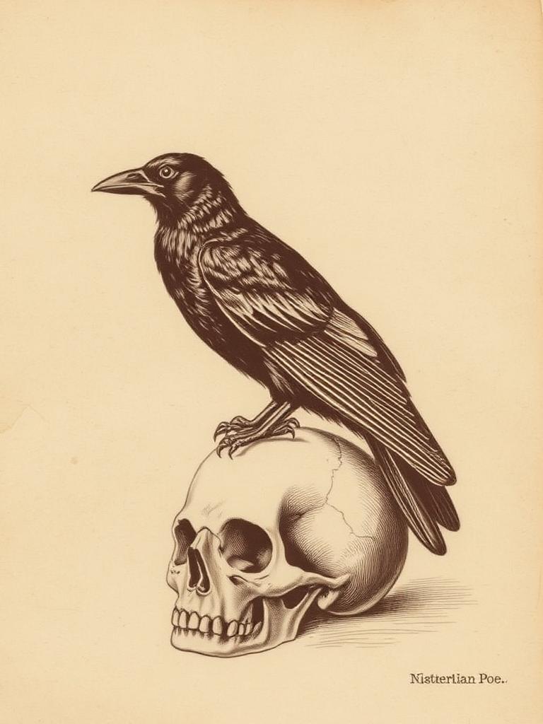 Vintage engraving representing Mystery